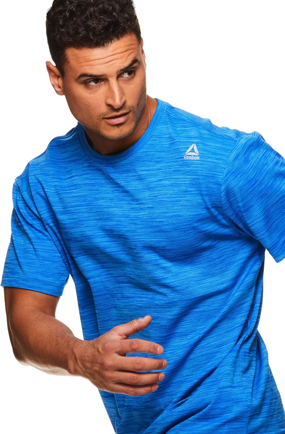 Reebok Men's Supersonic Crewneck Workout T-Shirt Designed with Performance Material: Clothing