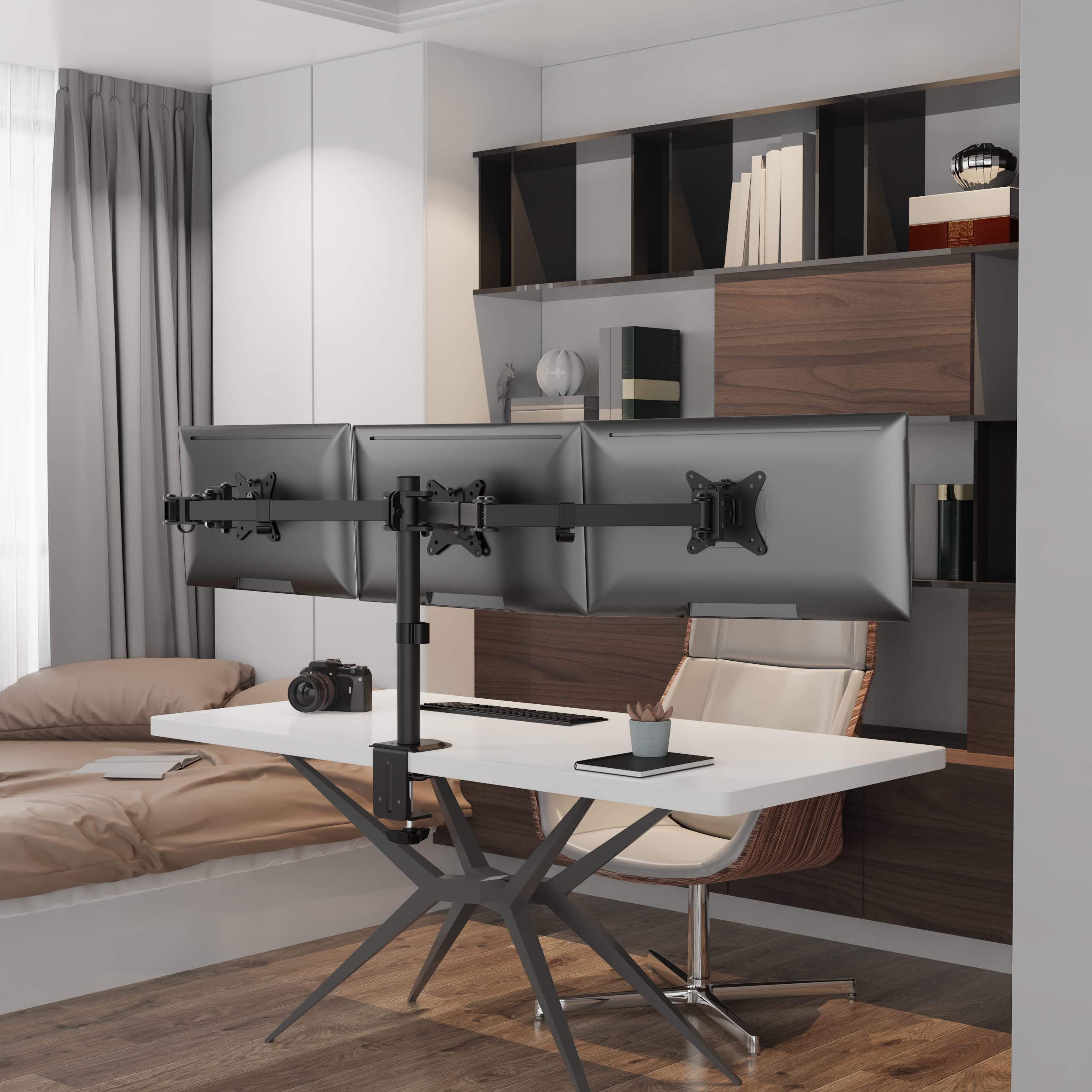 Mua Triple Monitor Mount, 3 Monitor Desk Mount for 3 Screens up to 24 ...