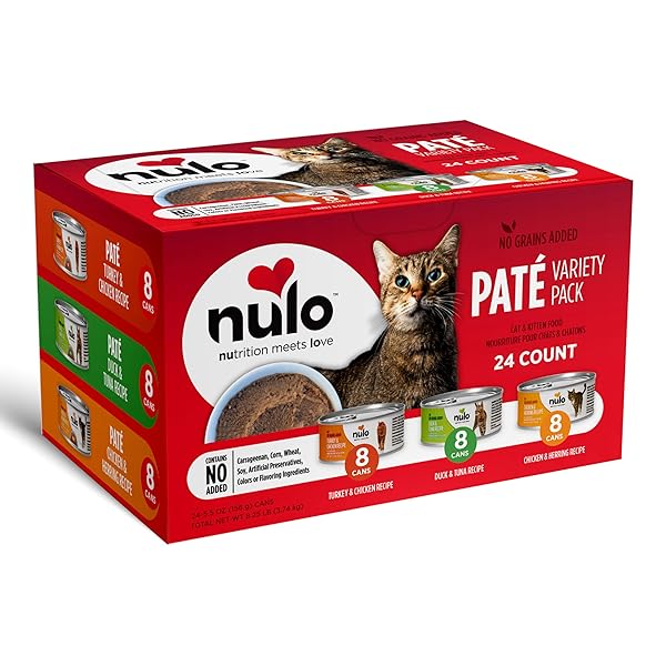 NULO VARIETY FLAVORS PATE WET CANNED CAT FOOD,...