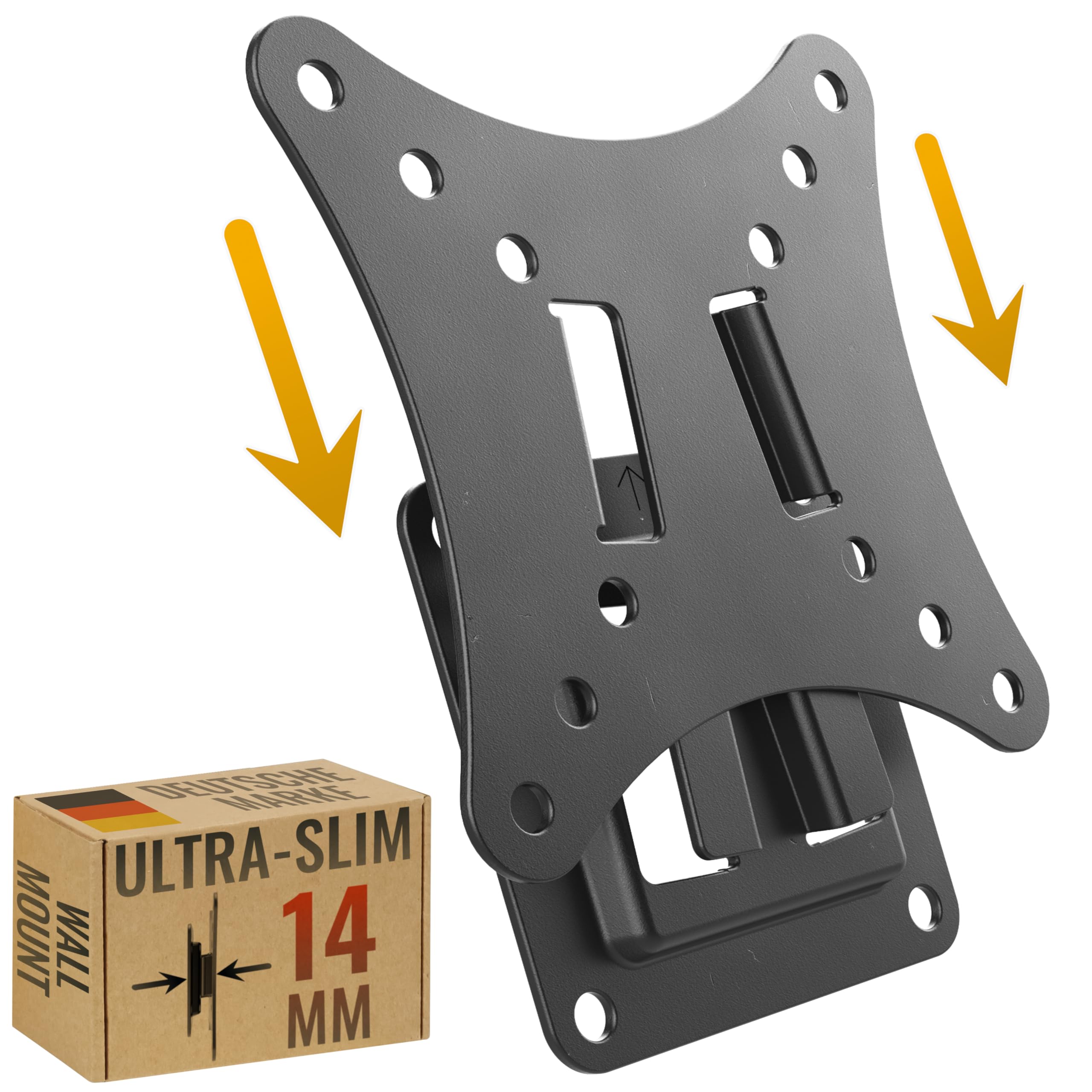 RICOO F0111 Monitor Wall Mount fixed flat approx 13-29 Inch TV Bracket for LED LCD OLED Screens Universal for VESA 50x50-100x100 Black