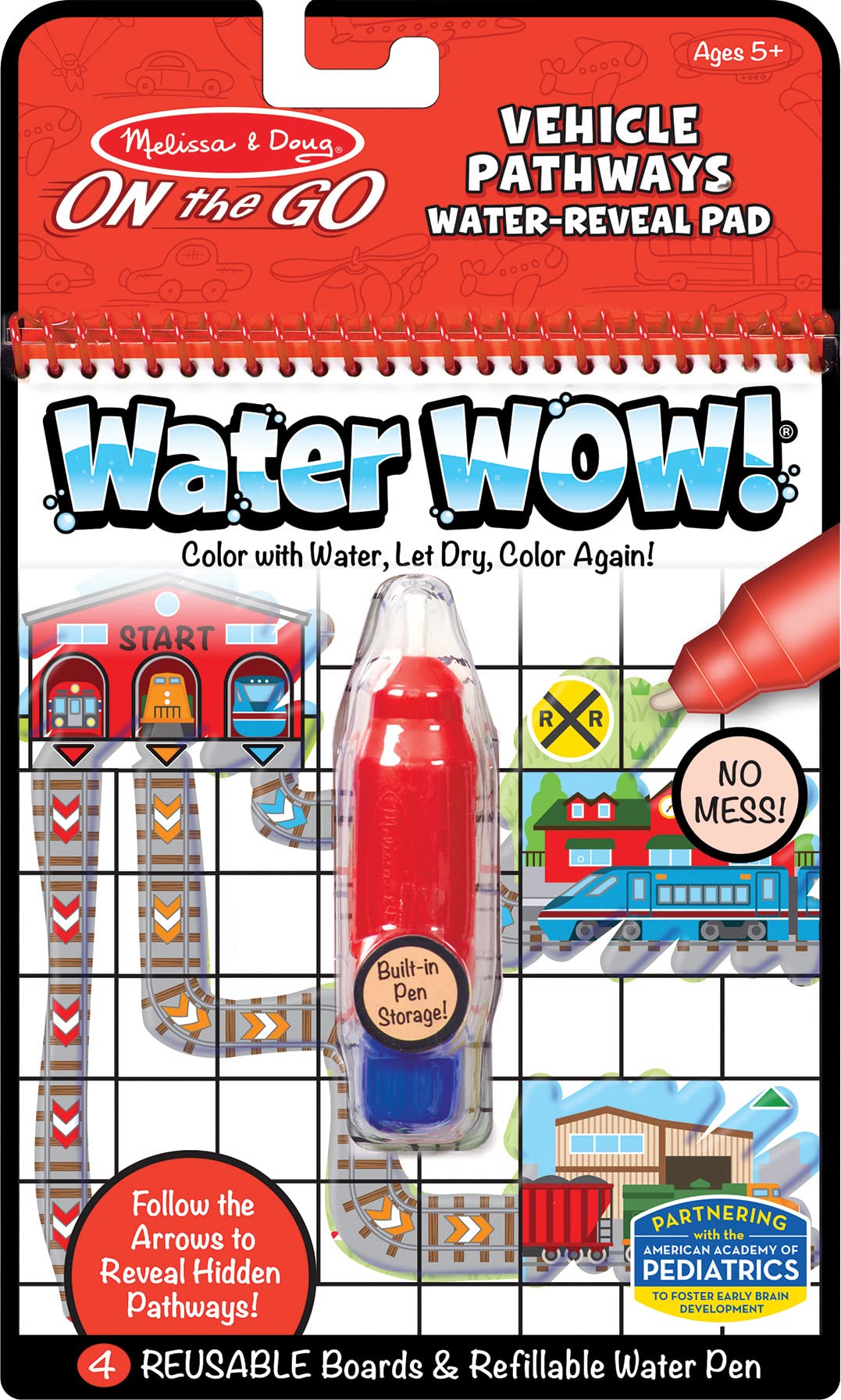Melissa & Doug On the Go Water Wow! Vehicle Pathways | Activity Pad | Travel | 3+ | Gift for Boy or Girl