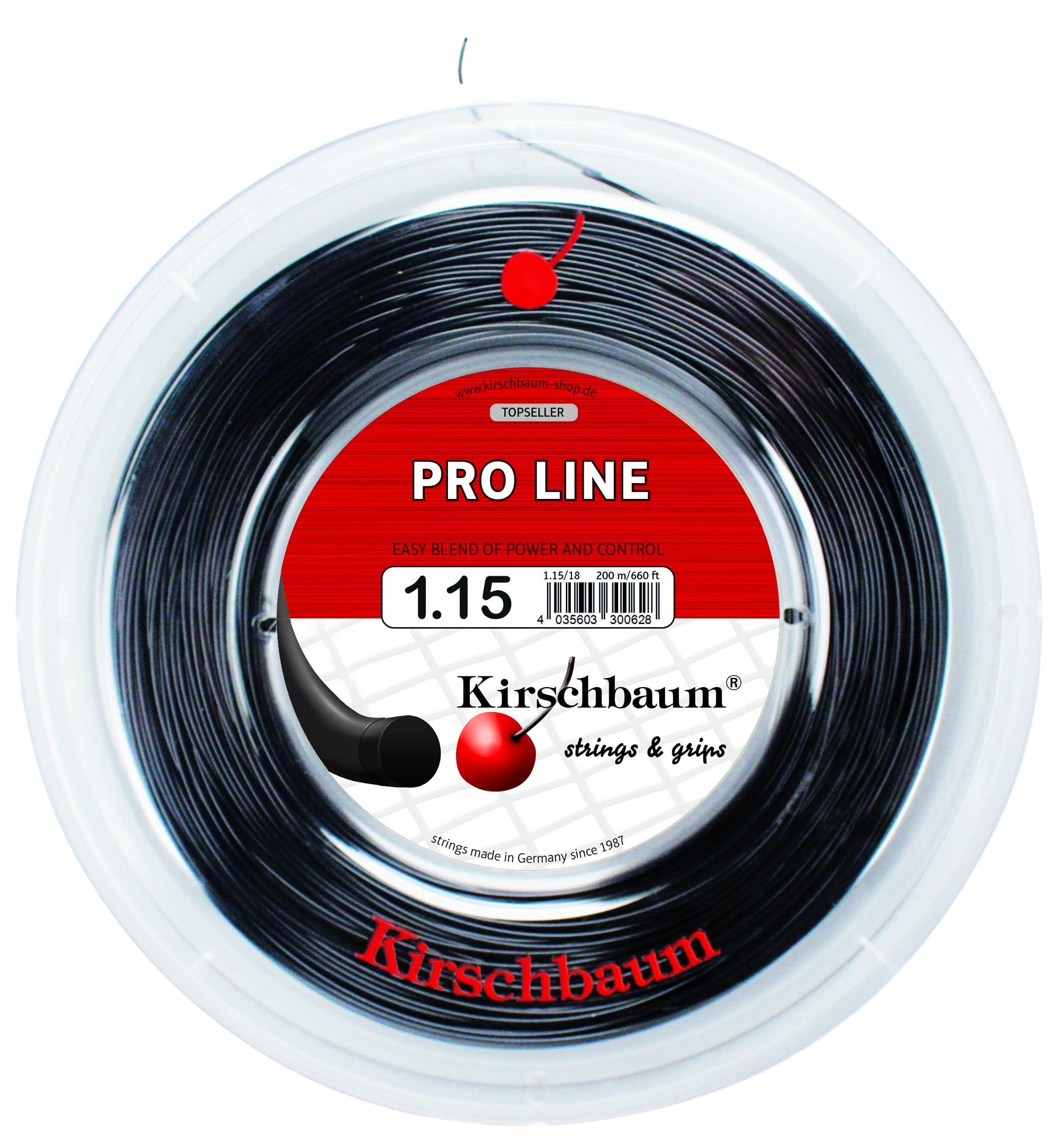 Kirschbaum Pro Line II String Reel - Black, 1.15 mm