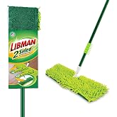 Libman 18" 2-Sided Microfiber Dust Mop, 360&deg; Swivel, 49" Handle | Double-sided dry/wet dust mop for hardwood, laminate, tile; 360&deg; swivel head; 49" handle.