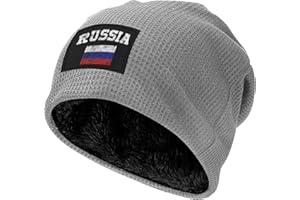 Russia Flag Russian Flags Beanie for Men and Women, Fleece Lined Winter Skull Cap