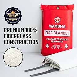 Wamoma Fire Suppression Blanket with Hooks