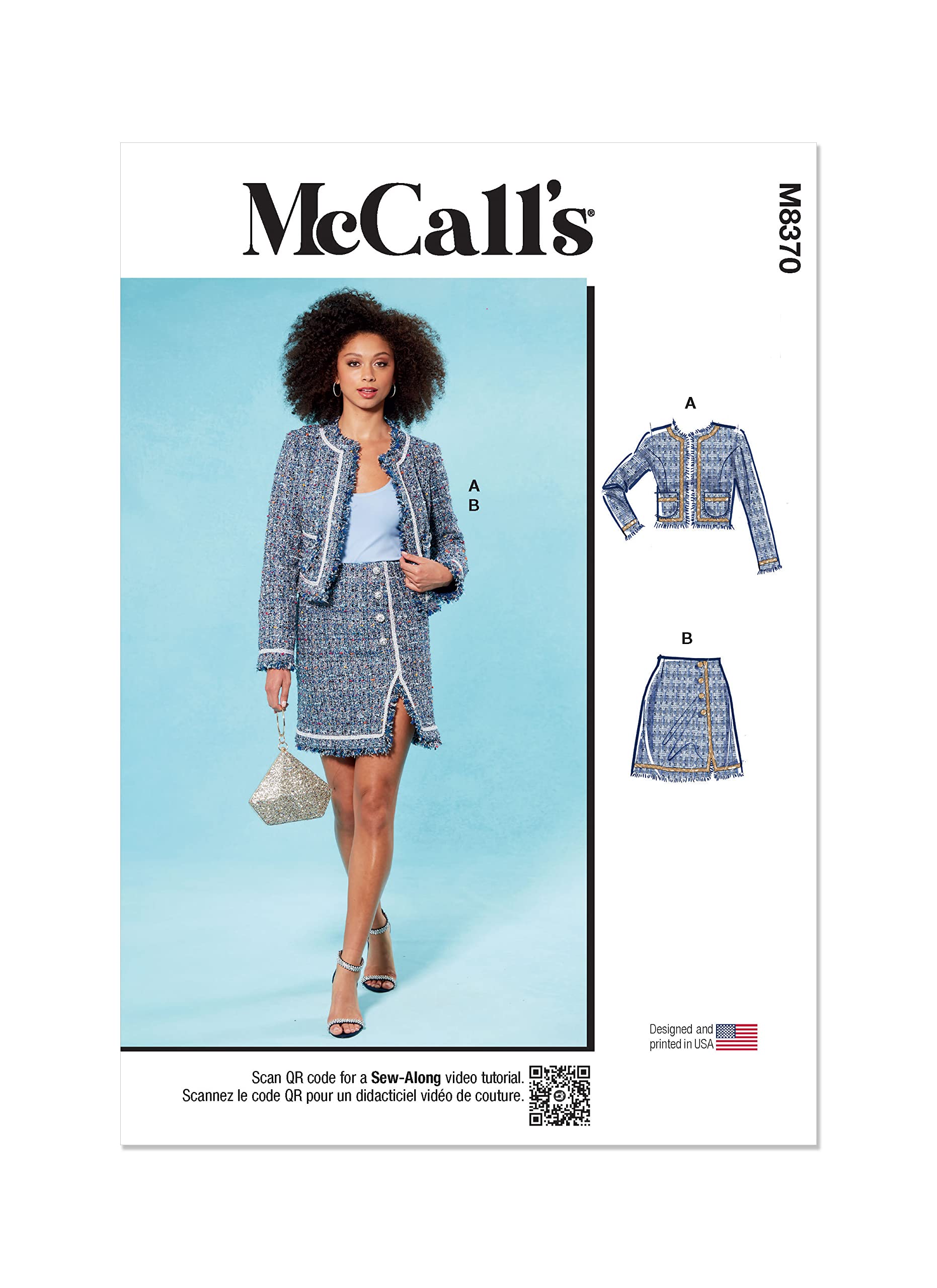 MCCALLS M8370A5 Misses' Jacket and Skirt A5(6-8-10-12-14)