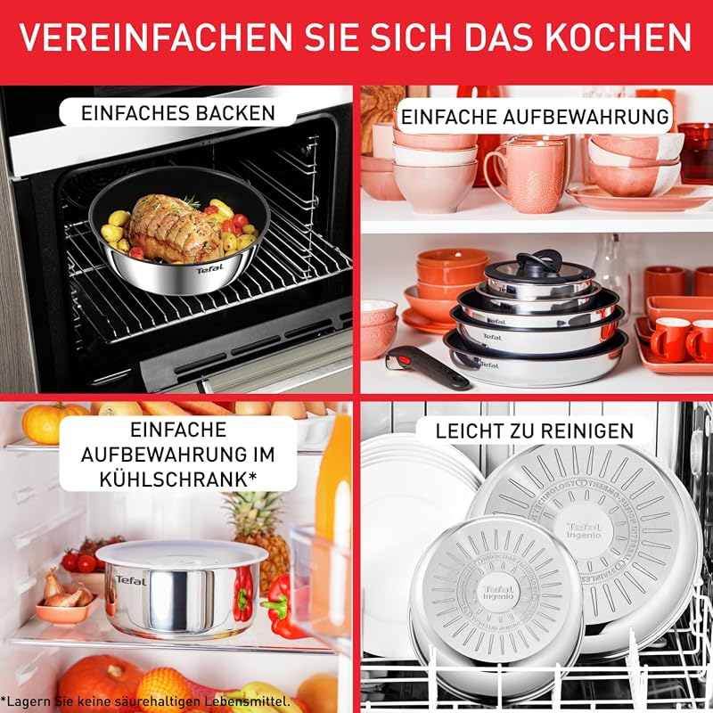 Ingenio Emotion 20-tlg. Topf und Pfannenset abnehmbarer Griff