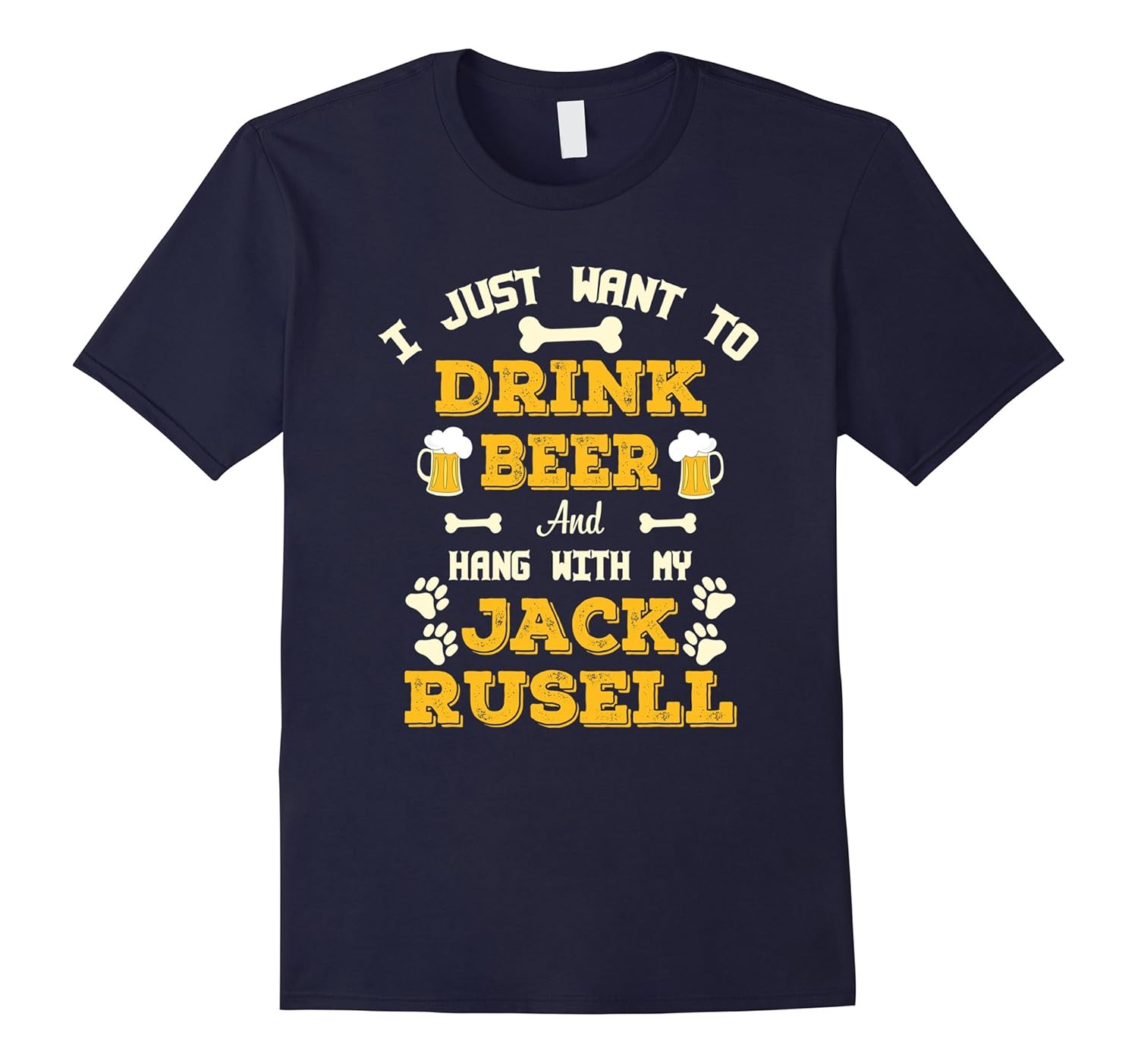 Jack Russell Beer Drinking Hang Out Shirt-ANZ