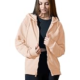Oversized Zip Up Hoodie for Women, Soft Fleece Cozy Full Zip Sweatshirt