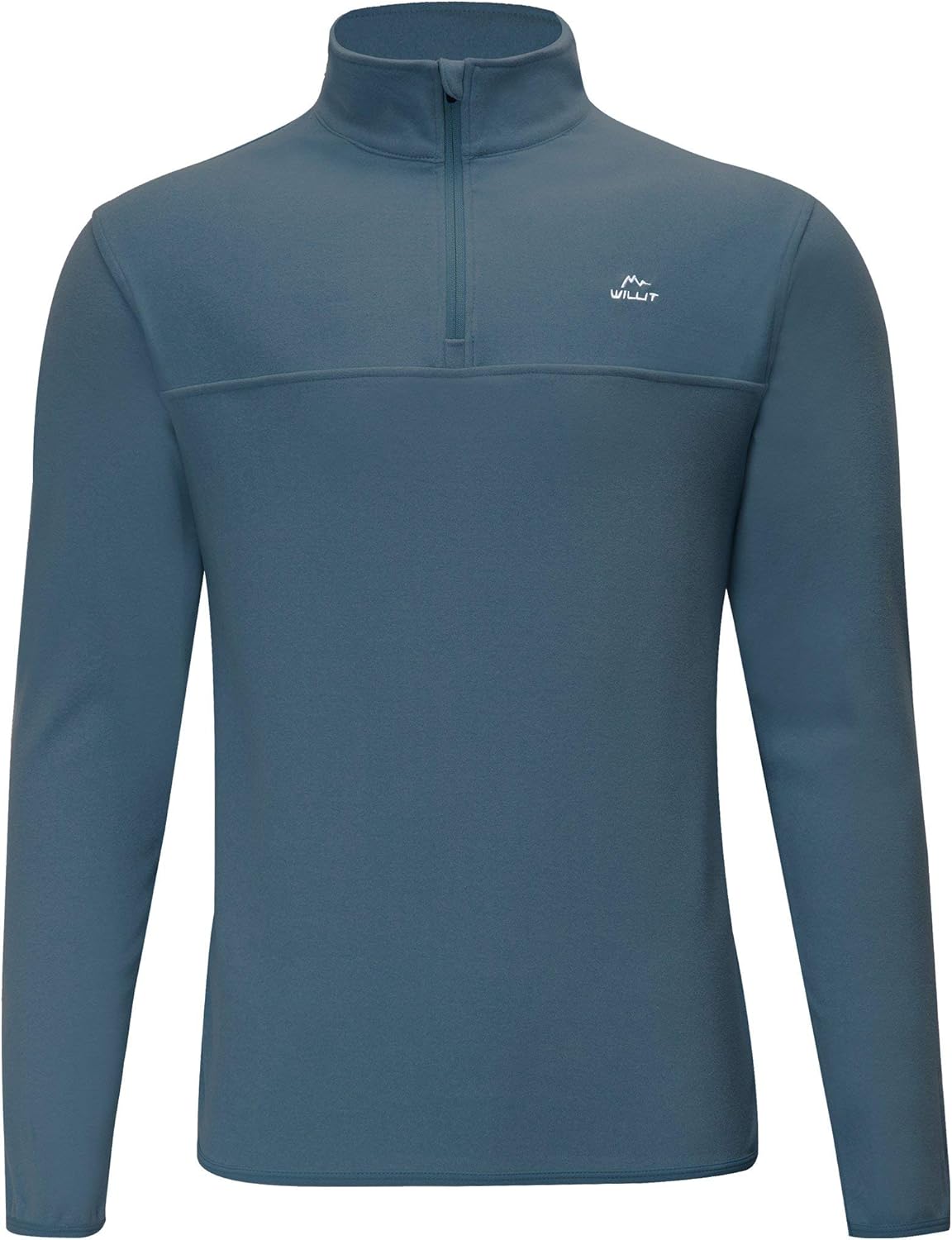 Willit Men's Fleece Golf Pullover Sweaters Quarter-Zip Hiking 1/4 Zip Thermal Jacket Lightweight: Clothing