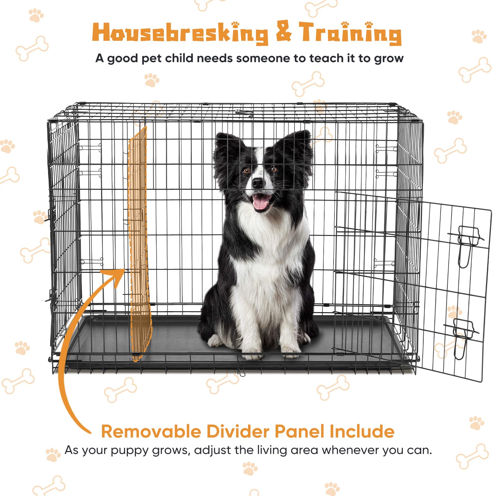 Curated visual reference: Gallery Detail: Mua Olixis Dog Crate 36 Inch Medium Double Door Dog
