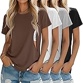 Oakgarden 4 Pack Women's Nursing Breastfeeding Shirts with Zipper Loose Fit Short Sleeve Maternity Top Nursing Clothes