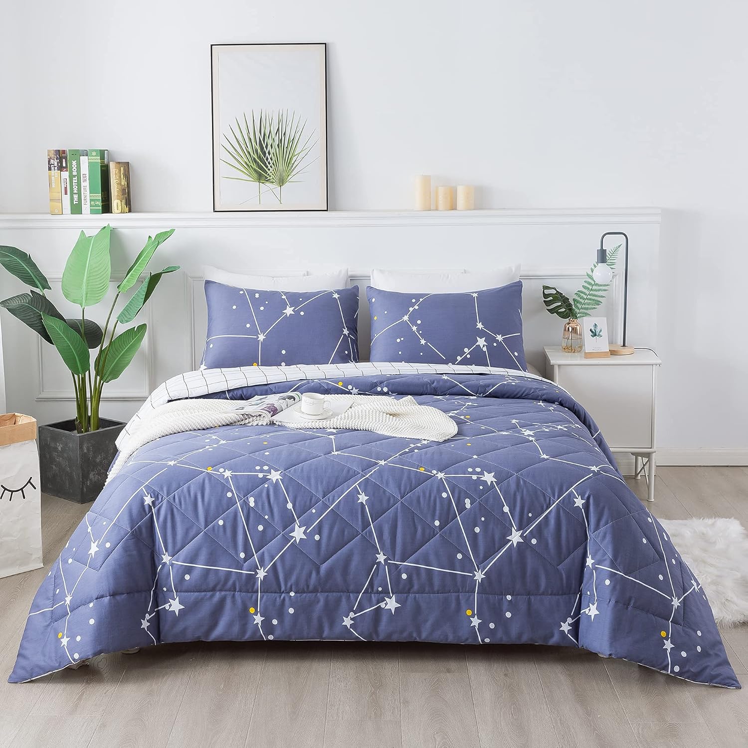 Softta Space Constellation Bedding Set Star Map Universe Galaxy