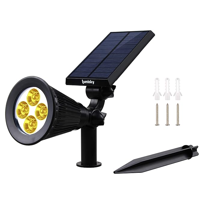 Lumisky Warm Proyector Foco luminoso Solar luz blanco, plástico ...