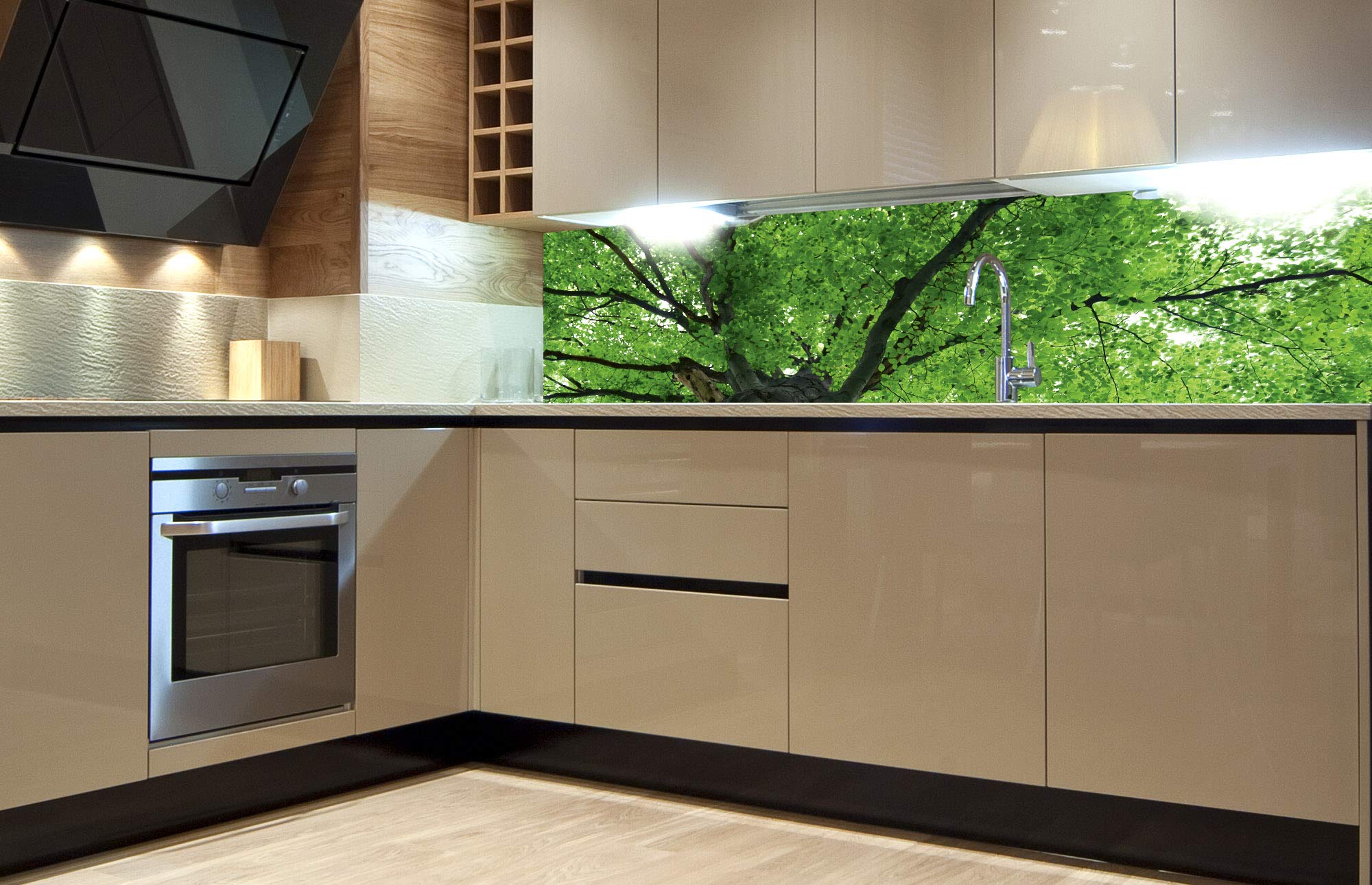 DIMEX LINE Peel and Stick Kitchen Backsplash Sticker Tree Canopy | Waterproof Decorative Wall Foil for Kitchen | Made in EU - 180.01 × 60.00 cm