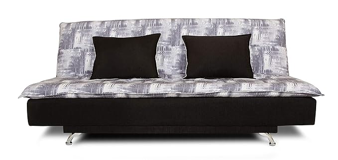 Adorn India Alenza 3 Seater Sofa Cum Bed Digitel Print (Grey)