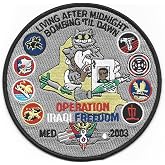 USS Theodore Roosevelt CVN-71 CVW-8 OIF Med Cruise 2003 Tomcat Living After Midnight Collectors Patch