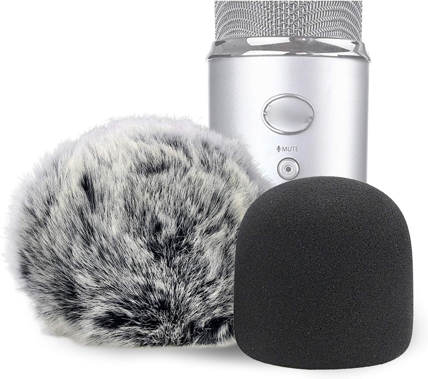 SUNMON Windscreen Muff and Foam for Blue Yeti, Blue Yeti Pro USB Condenser Microphone, Indoor