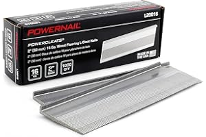Powernail L20016 16 Gauge 2 Inch Length L-Cleat Nails for Hardwood Flooring (Box of 1000)