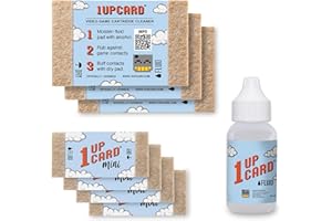 1UPcard Video Game Cartridge Cleaning Kit - Multi-Size Kit with Fluid