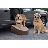 Pet Gear One Step for Dogs/Cats, Dark Brown | Lightweight/Portable, Sturdy, No Tools Required, Removable, Washable Carpet, Supports 175 lbs