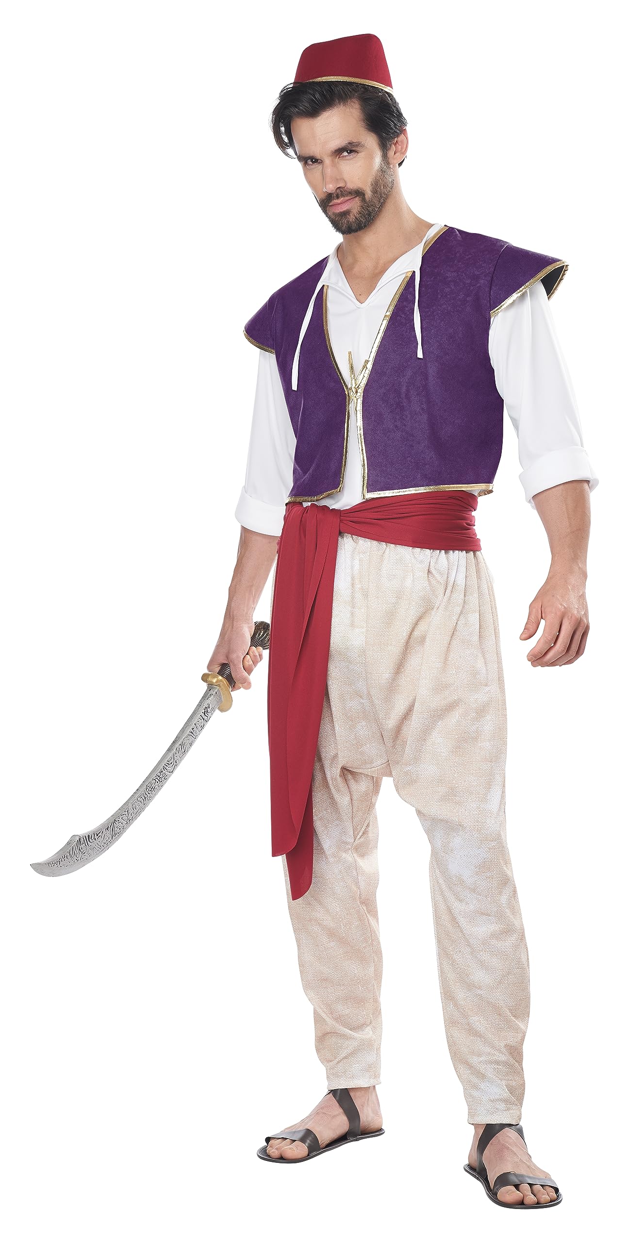 California Costumes 01409 Arabian Folk Hero Character Adult Sized Costumes, Solid, Purple/White, S/M