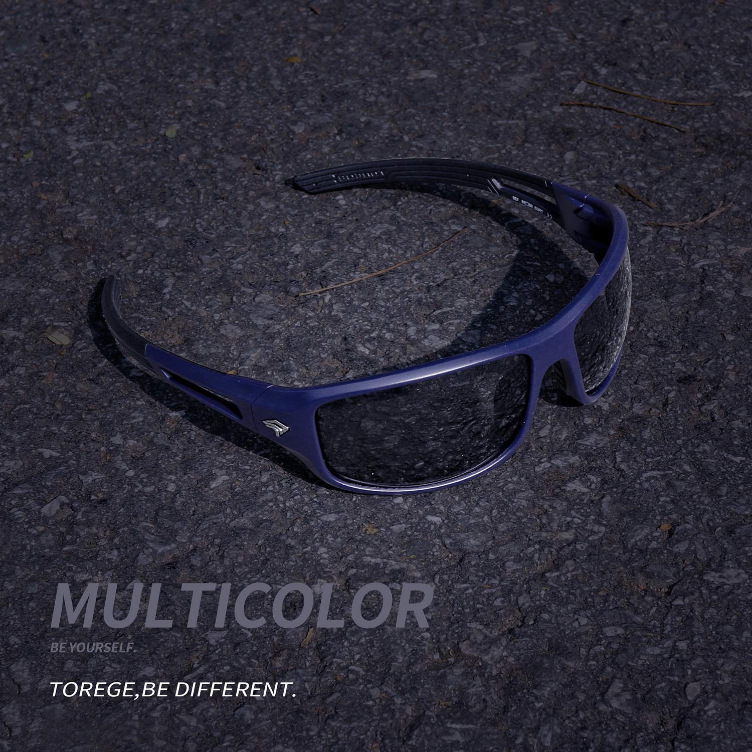 ゴルフ Grilamid サイクリング Lens With ドライビング 釣り 壊れないフレーム レディース Frame Torege Tr03 Blue Black 偏光スポーツサングラス 野球 グラス ランニング メンズ B07f9yhrkz Grey Tr90 その他 豊富なギフト