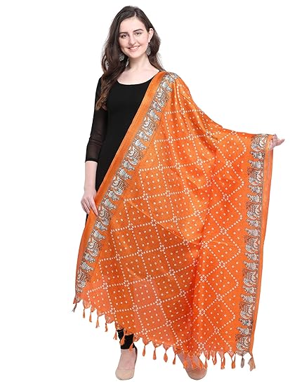 KANCHNAR Womens Bhagalpuri Silk Dupatta