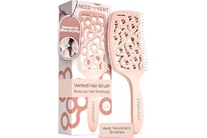 FRAMAR Professional Wet Hair Brush - Vented Hair Brush For Women, Curved Hair Detangler Brush, Blow Dry Brush, Hair Brush Dry