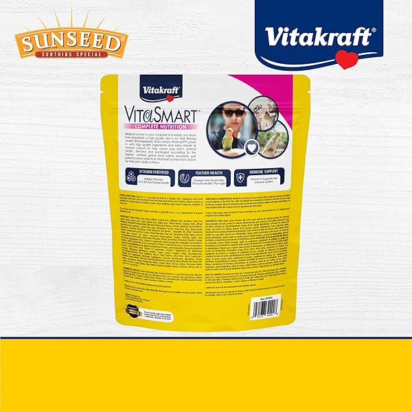 VITAKRAFT VITA SMART GOURMET COCKATIEL AND LOVEBIRD FOOD – VITAMIN-FORTIFIED – DAILY PET BIRD FOOD 4 POUND (PACK OF 1)