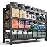 Letaya 4000LBS Storage Shelves Heavy Duty,60" W Garage Shelving Units, 4 Tier Adjustable Utility Rack Shelf,Large Metal Industrial Shelves,for Shop,Warehouse,Basement (60" W x 24" D x 70" H)