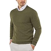 COOFANDY Men's Crew Neck Sweater Slim Fit Lightweight Sweatshirts Knitted Pullover for Casual Or Dressy Wear