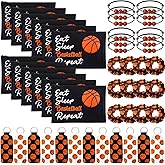 Singhoow 48 Pcs Basketball Party Favors Gifts for Teen Girls Basketball Makeup Bag for Girls Lipstick Holder Keychain Scrunchie Charm Bracelet Women Team Party Decor Supplies
