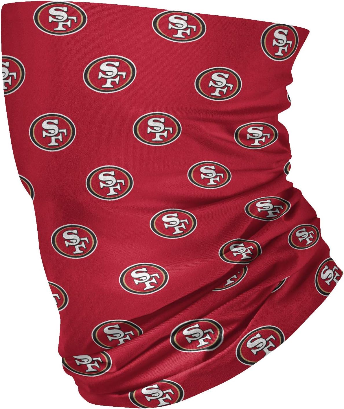 NFL FOCO San Francisco 49ers Neck Gaiter, One Size, Mini Print Logo : Clothing