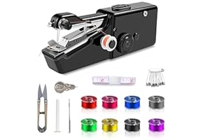 Ababila Handheld Sewing Machine,Sewing Machines for Beginners,Portable Electric Mini and Samll Hand Held Kit for Adults Included Mannual and Accessories,Sewing Hem Quick Stitching (Black)