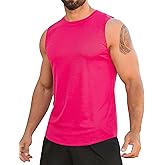 Babioboa Men's Tank Tops Gym Mesh Quick Dry Muscle Shirts Bodybuilding Sleeveless T-Shirt Workout Sports Fitness Tee