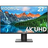 KOORUI 27 Inch 4K UHD(3840 * 2160) Monitor IPS Ultra-Thin Computer Monitor up to 70Hz with 90% DCI-P3 Displayport&HDMI VESA H