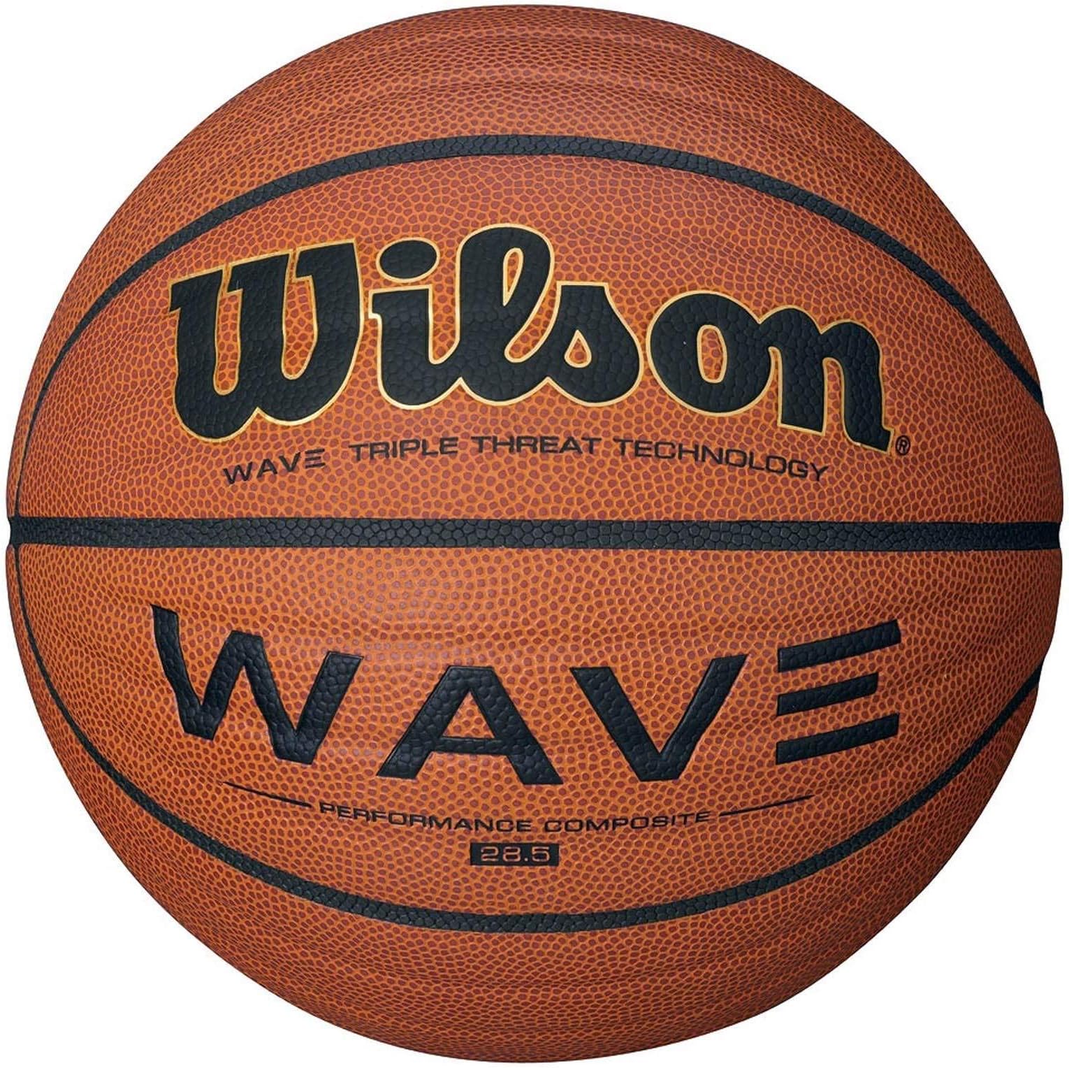 Wilson NCAA Wave Microfiber Composite Basketball, Orange