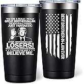 DOEARTE Brother In Law Gifts - Christmas, Birthday, Fathers Day, Gifts for Brother In Law - Cool Brothers In Laws Gift From Sister - 20oz Tumbler