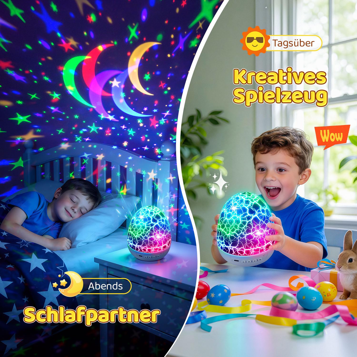 Dinosaurier Spielzeug Nachtlicht Kinder Projektor, 15 Musik Nachtlicht kinder Dinosaurier Spielzeug, 3 Filme+31 Farben Dino Lampe, Fernbedienung+Helligkeit+Timer Dino Ei, Junge 4 Jahre Geschenkideen 4