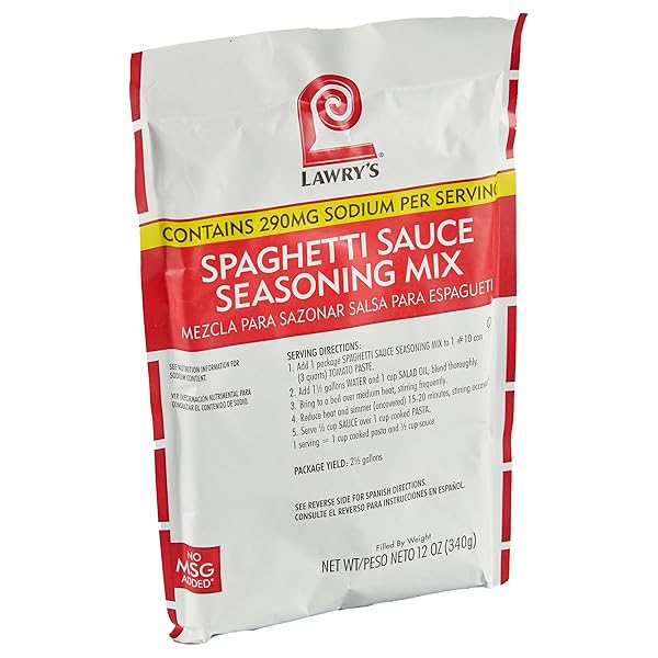 LAWRY’S SPAGHETTI SAUCE SEASONING MIX, 12 OZ