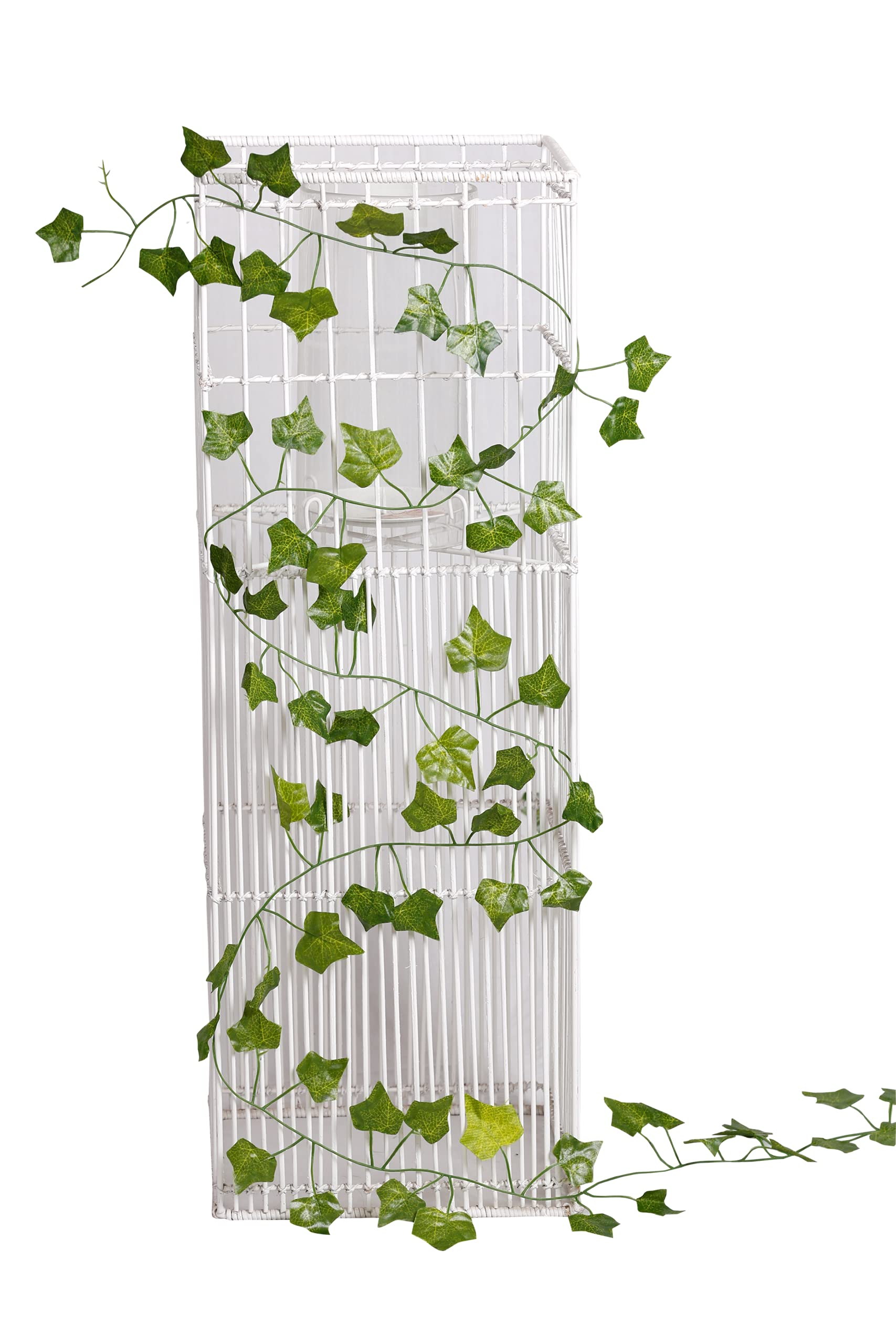 Matissa 42FT fake ivy garland artificial fake vines leaf flower balcony décor outdoor plant leaves for garden decorations wall fence screening table bedroom aesthetic