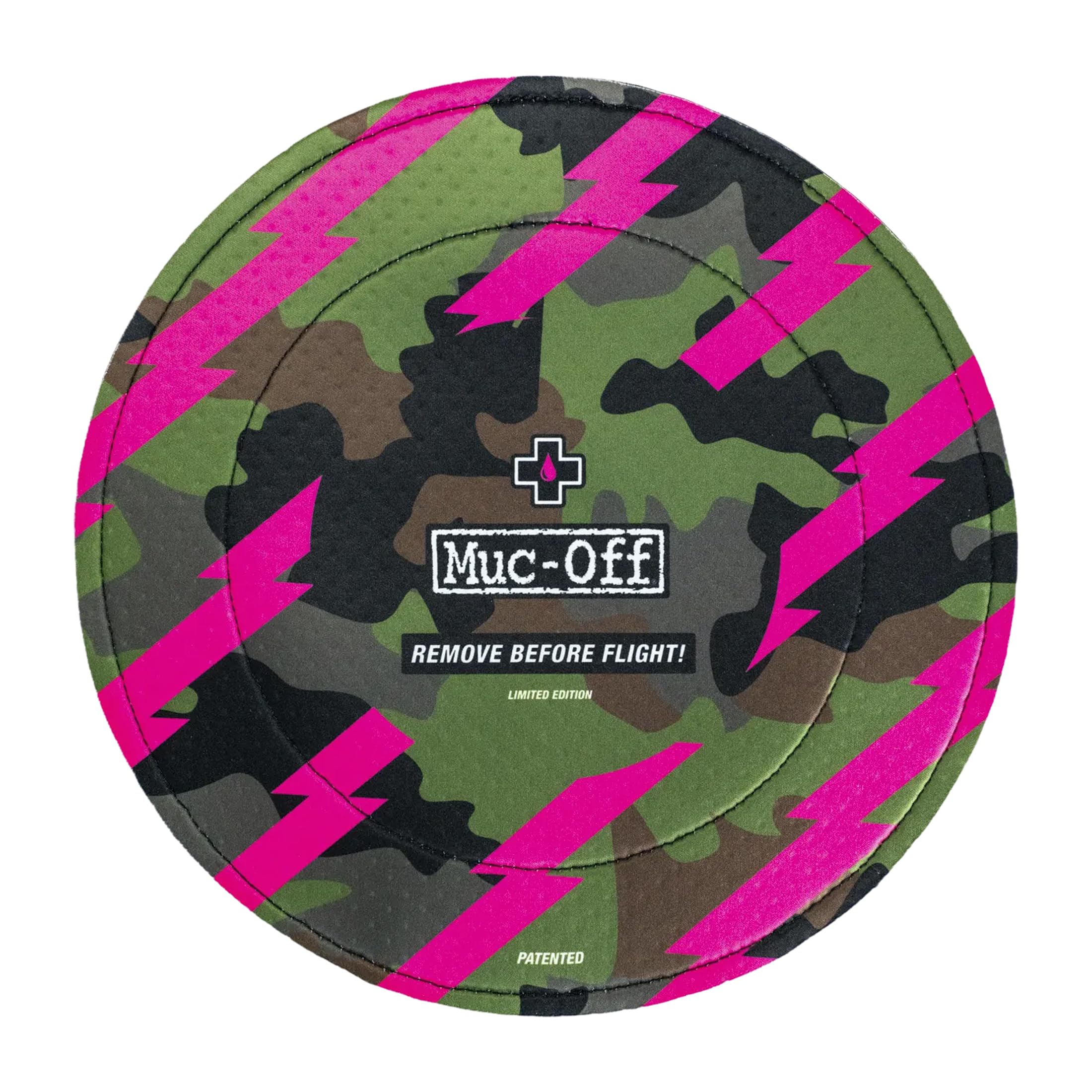 Muc-Off Disc Brake Cover - Washable Neoprene Brake Shield for Mountain Bike and Road Rotors - Protects Against Overspray and Damage - Camo, 1 Pair