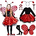 IKALI Ladybug Costume Ballerina Beetle Wings Fancy Dress up Outfit Ladybird Suit