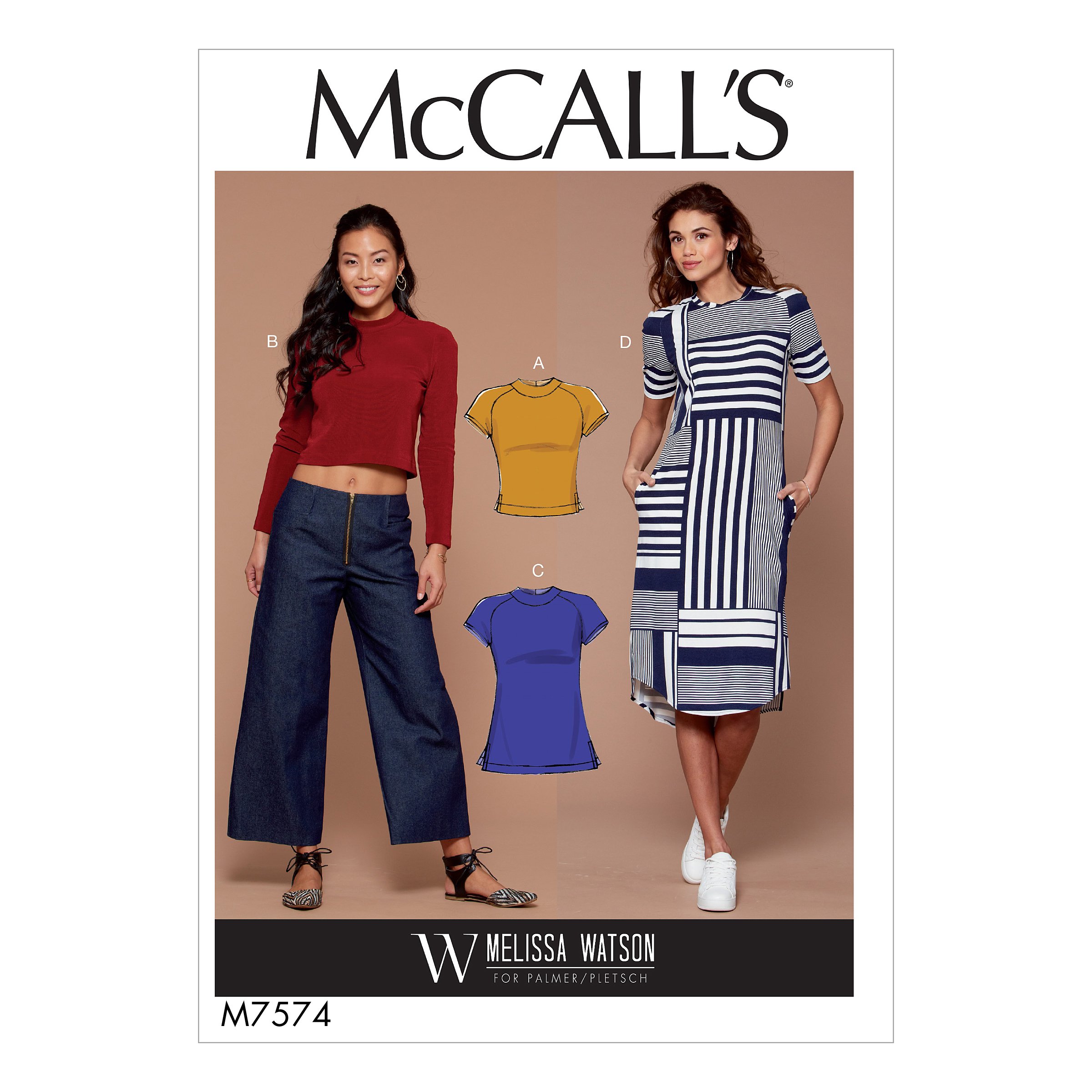 Mccall's Patterns 7574 E5,Misses Tops,Tunic and Dress,Sizes 14-22, Tissue, Multi-Colour, 17 x 0.5 x 0.07 cm