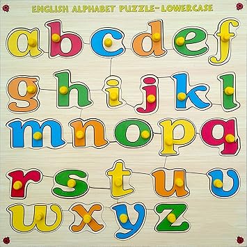 Webby Premium Wooden Small Alphabets A to Z Educational Puzzle Toy