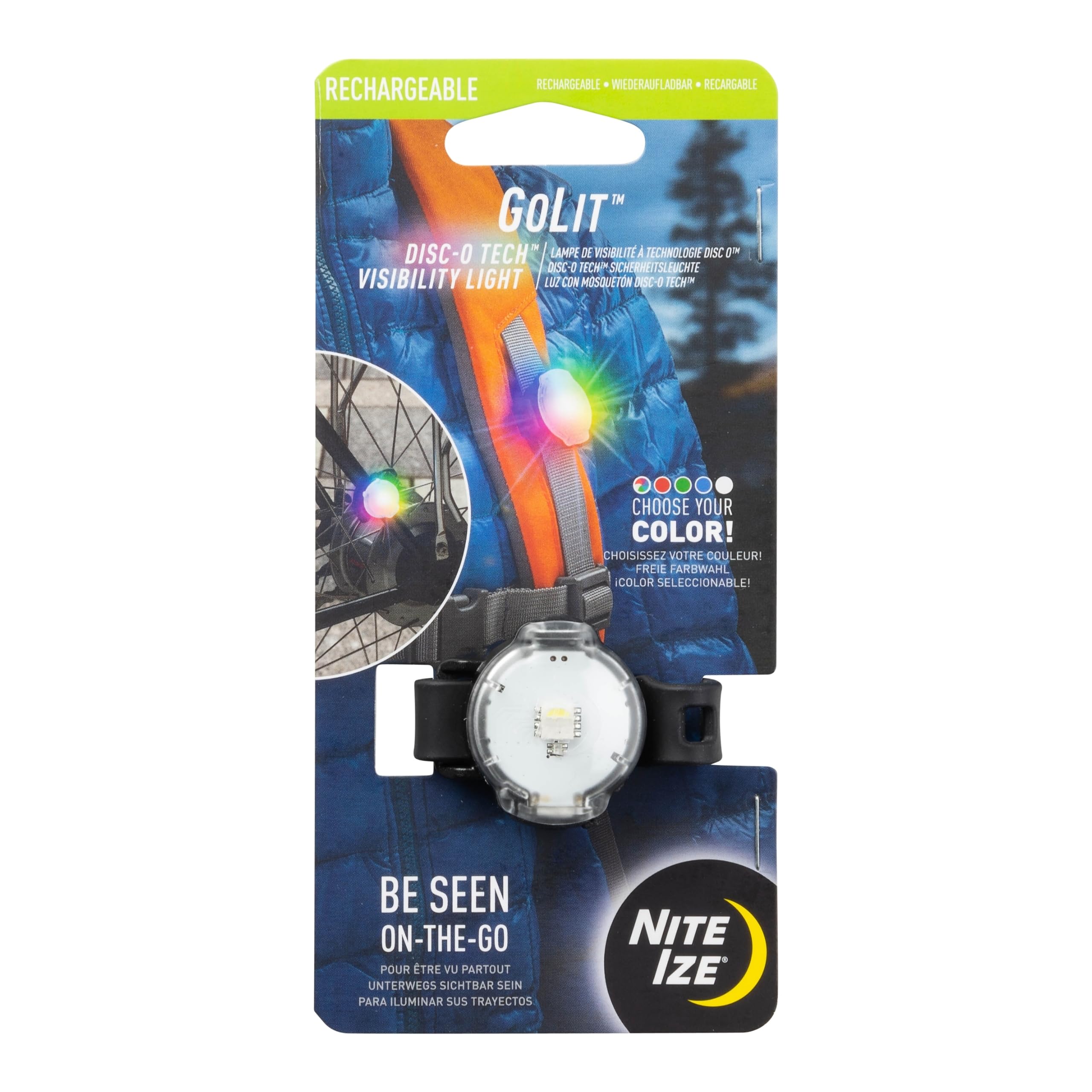 Nite Ize GoLit Rechargeable Visibility Light - Disc-O Tech