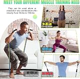 COFOF Resistance Bands Set with Handles, 150 lbs Max, Door Anchor, Ankle Straps view 5