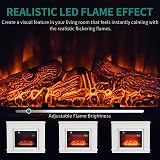 YITAHOME White Electric Fireplace Suite 39" with 7-Day Remote Control LED Flame view 4