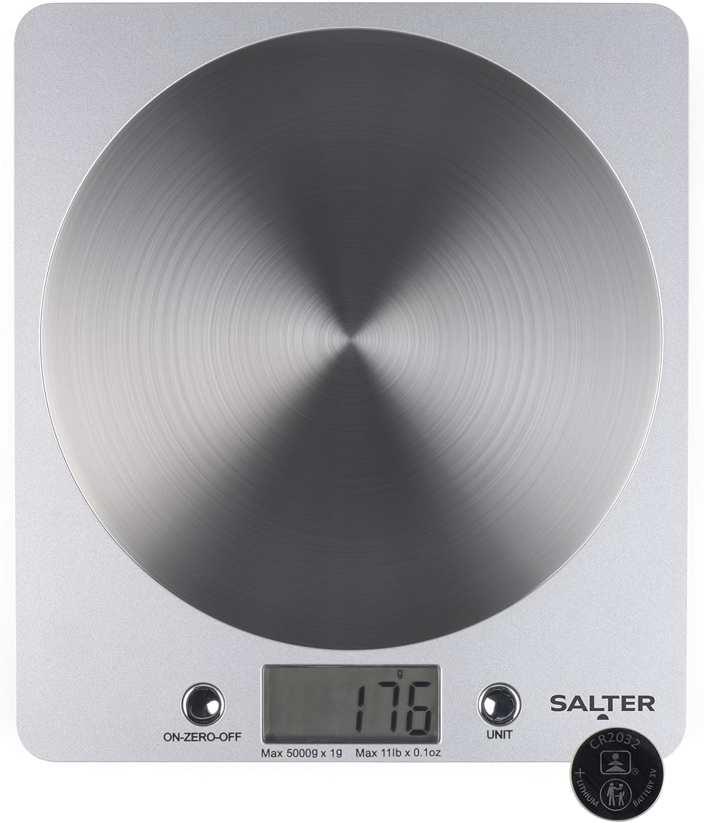 Salter Disc Digital Kitchen Scale 5kg Add & Weigh Aquatronic